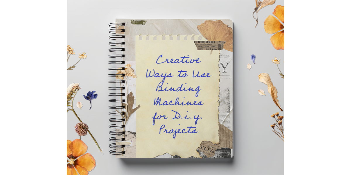 scrapbook with dried flowers bound with wire binding