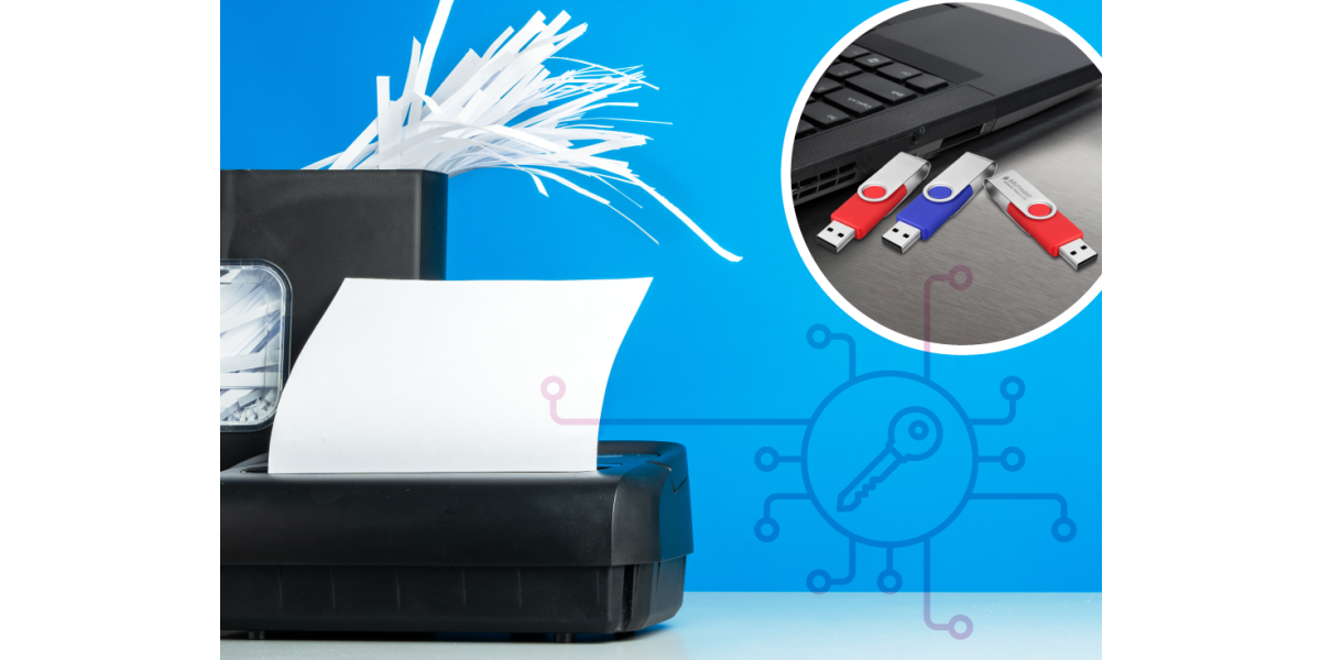 shredders and usb flash drives