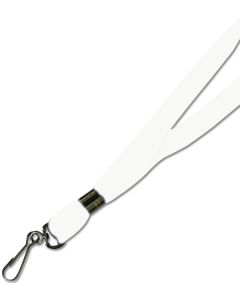 3/8" Lanyard White with Swivel Hook and Breakaway