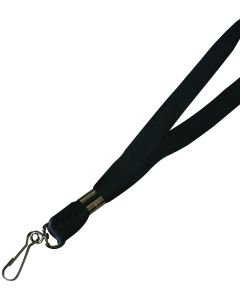 3/8" Lanyard Black with Swivel Hook and Breakaway