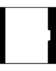 White Copy Tab Dividers 5th cut - Position #3