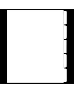White Copier Tab Dividers 5th cut - Reverse