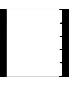 White Copier Tab Dividers 5th cut - Straight
