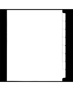 White Copier Tab Dividers 8th cut - Reverse