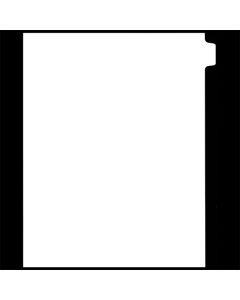 White Copier Tab Dividers 10th cut - Position #1