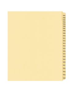 Litigation Tab Dividers *c* Buff 1901-1925