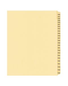 Litigation Tab Dividers *c* Buff 2026-2050