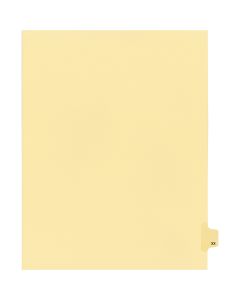 Onglets juridique Indiv Lettre "XX" Coupe 26 C-Chamois