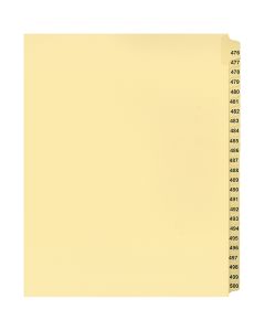 Onglets juridique Jeux Lettre 476-500 Coupe 25 Chamois