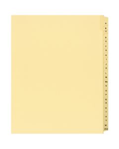 Litigation Tab Dividers *c* Buff "A-XYZ" 25th Cut Sets