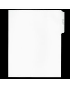 Family Court Tab Dividers White "documents" 3rd cut