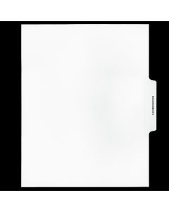 Family Court Tab Dividers White "endorsements" 3rd cut