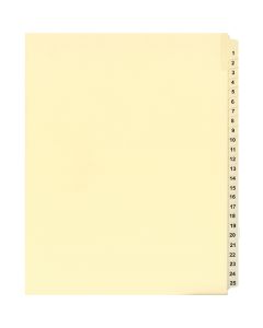 Onglets juridique Jeux Lettre 1-25 Coupe de 25 Ivoire