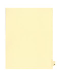 Onglets jur. Individuels Lettre "W" Coupe de 25 Ivoire