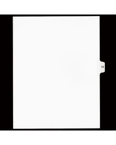 SW Index Tab Dividers White 10th Cut #15