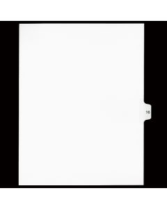SW Index Tab Dividers White 10th Cut #16