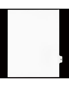 SW Index Tab Dividers White 10th Cut #18