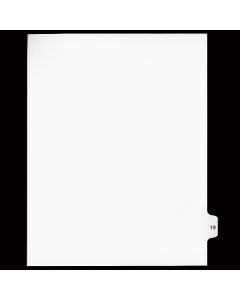SW Index Tab Dividers White 10th Cut #19