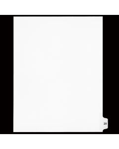 SW Index Tab Dividers White 10th Cut #20