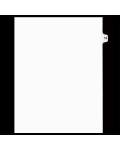 SW Index Tab Dividers White 15th Cut #18