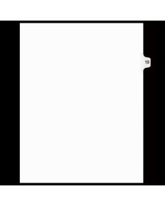 SW Index Tab Dividers White 15th Cut #19