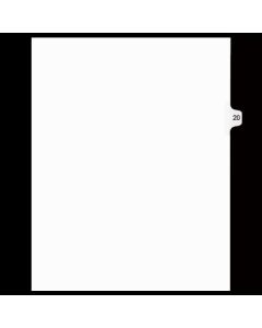 SW Index Tab Dividers White 15th Cut #20