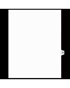 SW Index Tab Dividers White 15th Cut #25