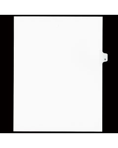 SW Index Tab Dividers White 25th Cut #09