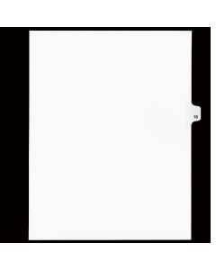 SW Index Tab Dividers White 25th Cut #10