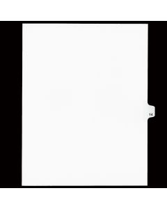 SW Index Tab Dividers White 25th Cut #14