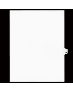 SW Index Tab Dividers White 25th Cut #15