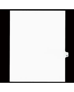 SW Index Tab Dividers White 25th Cut #16