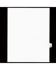 SW Index Tab Dividers White 25th Cut #18