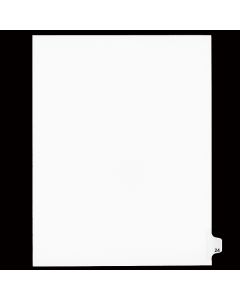 SW Index Tab Dividers White 25th Cut #24