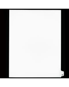 SW Index Tab Dividers White 25th Cut #25
