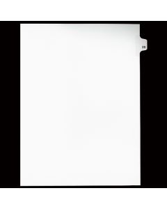 Sw Index Tab Dividers White 25th Cut #28