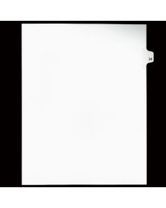 Sw Index Tab Dividers White 25th Cut #30
