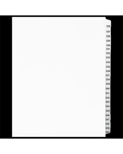 SW Index Tab Dividers White 25th Cut #326-350