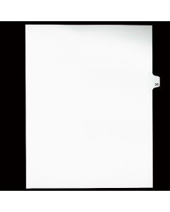 Sw Index Tab Dividers White 25th Cut #34
