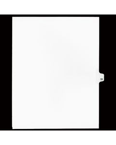 Sw Index Tab Dividers White 25th Cut #39