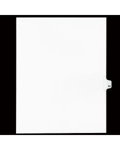 Sw Index Tab Dividers White 25th Cut #40
