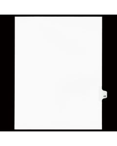 Sw Index Tab Dividers White 25th Cut #43