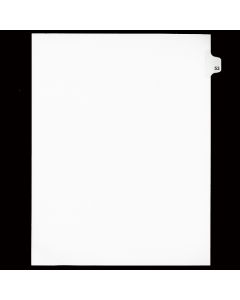 SW Index Tab Dividers White 25th Cut #53