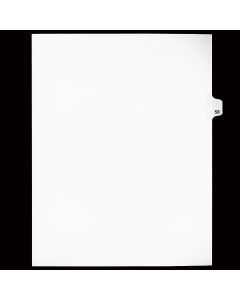 SW Index Tab Dividers White 25th Cut #58