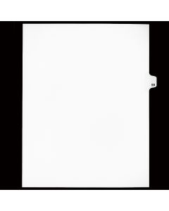 SW Index Tab Dividers White 25th Cut #59