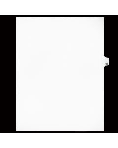 SW Index Tab Dividers White 25th Cut #60