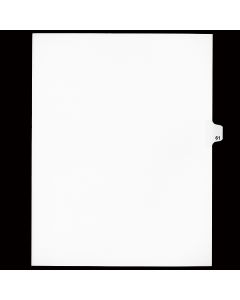 SW Index Tab Dividers White 25th Cut #61