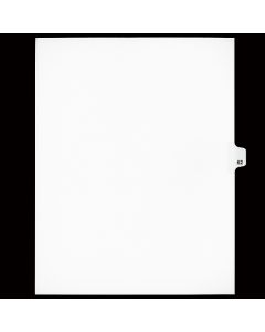 SW Index Tab Dividers White 25th Cut #62