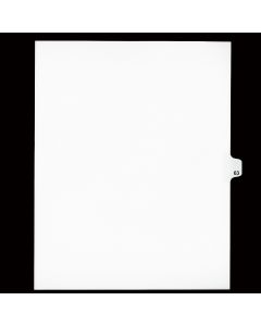SW Index Tab Dividers White 25th Cut #63