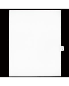 SW Index Tab Dividers White 25th Cut #65